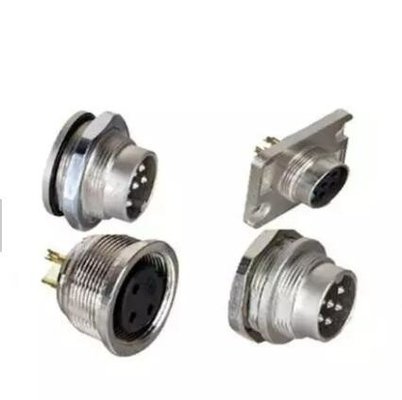 Flange Socket Metal AISG connector M16 Solder Type 8 Pin Female Square