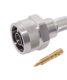 RF Connector, N-Type Straight Crimp Male for LMR-400, 50 Ohm