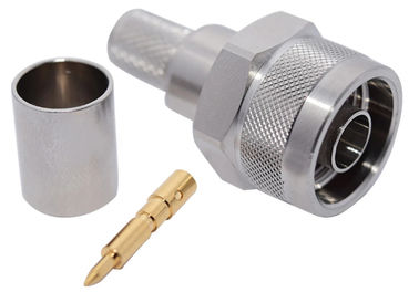 RF Connector, N-Type Straight Crimp Male for LMR-400, 50 Ohm
